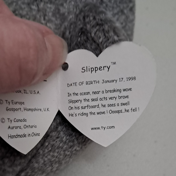 Ty Gray Seal Slippery Plush Toy - Picture 7 of 9